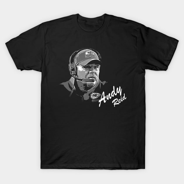 Andy reid B&W vintage art T-Shirt by jerrysanji